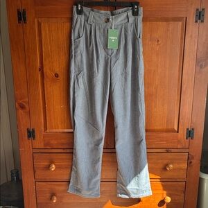 HALARA women’s xs Gray Corduroy Straight-Leg Pants